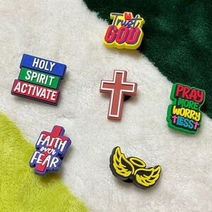 Jibbitz Faith-Inspired Shoe Charms - Multicolor